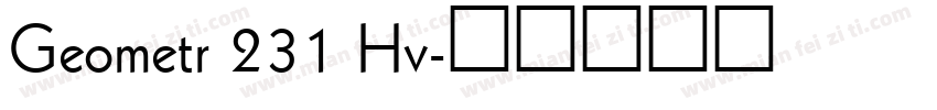 Geometr 231 Hv字体转换